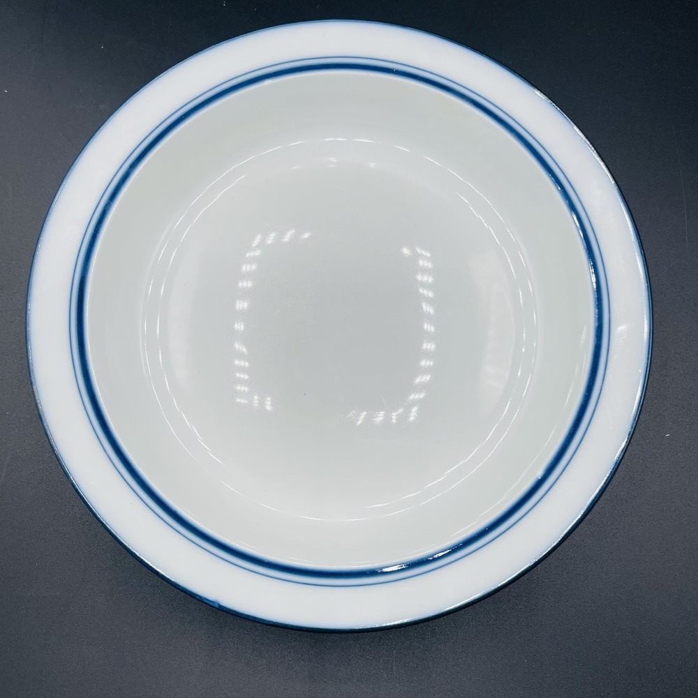 Dansk Christianshavn Blue Band- 2 Rimmed Soup Bowls 8" MCM